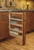 Pull Out Shelf Organizer for Base Kitchen Cabinets Filler Spice Rack Seasoning Storage Holder Soft Close Wood 5