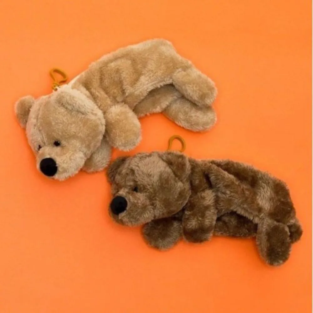 

Большая емкость, креативный медведь, плюшевый карандаш, фотокарандаш, мягкий, закрытый, на молнии, мультяшный, мягкий карандаш, искусственный плюш, устойчивый к грязи