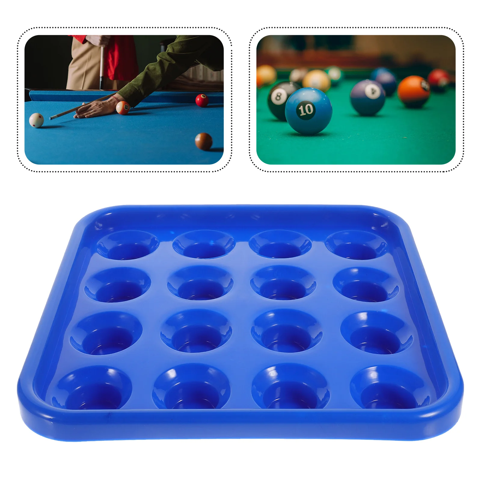 Billiard Billiard Balls Billiard Tray 16 Balls Holder Table Pool Container Carrying Snooker American Style Plastic