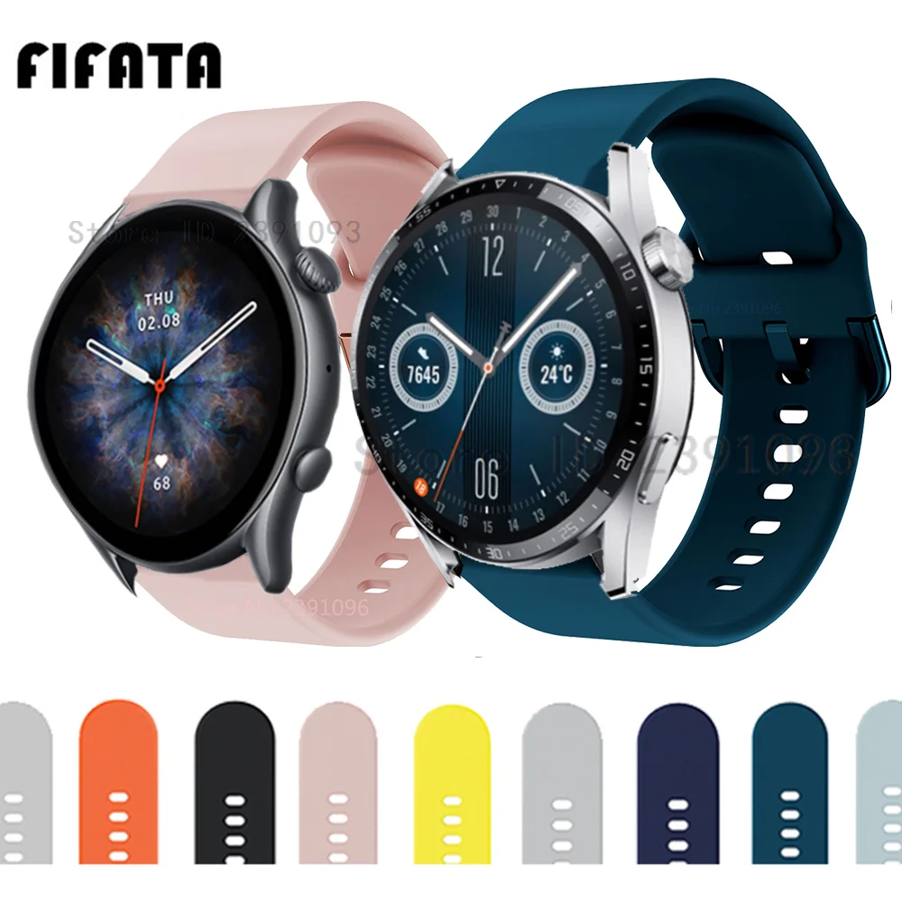 Ruentech Anelli Di Chiusura In Silicone Per Amazfit GTR 3/2/Pro (47mm) | 6 Pezzi