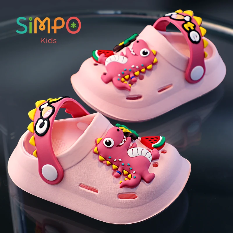 Adorable Dinosaur-Themed Lightweight Kids' Sandals with Colorful Accessories