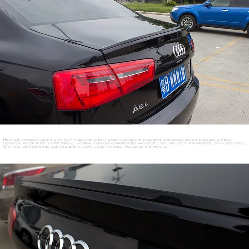 

A6 C7 Modified S6 Style ABS Plastic Unpainted Primer Rear Trunk Lip Spoiler for Audi A6 C7 2012 2013 2014 2015