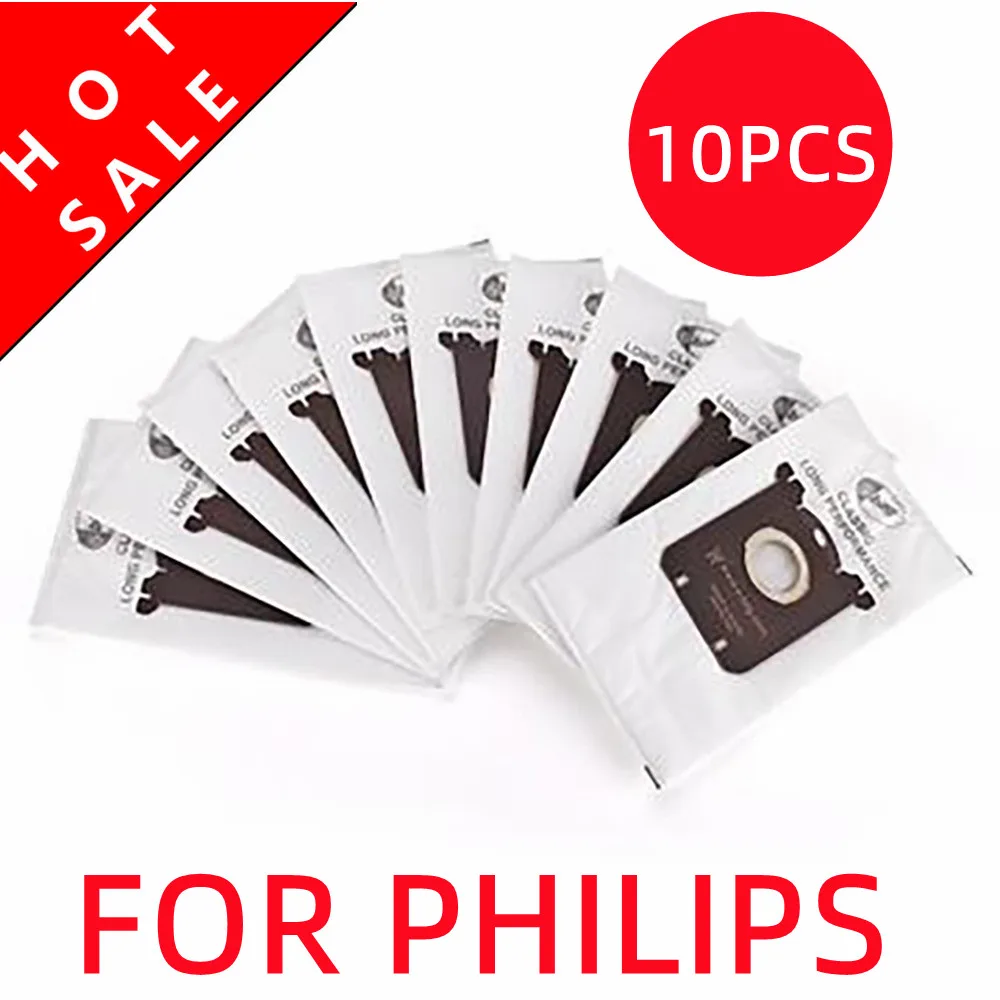 10 pcs/lot dust bag for Electrolux E201B for Philips FC8021 Dust S-bag GR201 AEG Bags s-bag FC9000 FC9049 HR8500 HR8350 FC9150