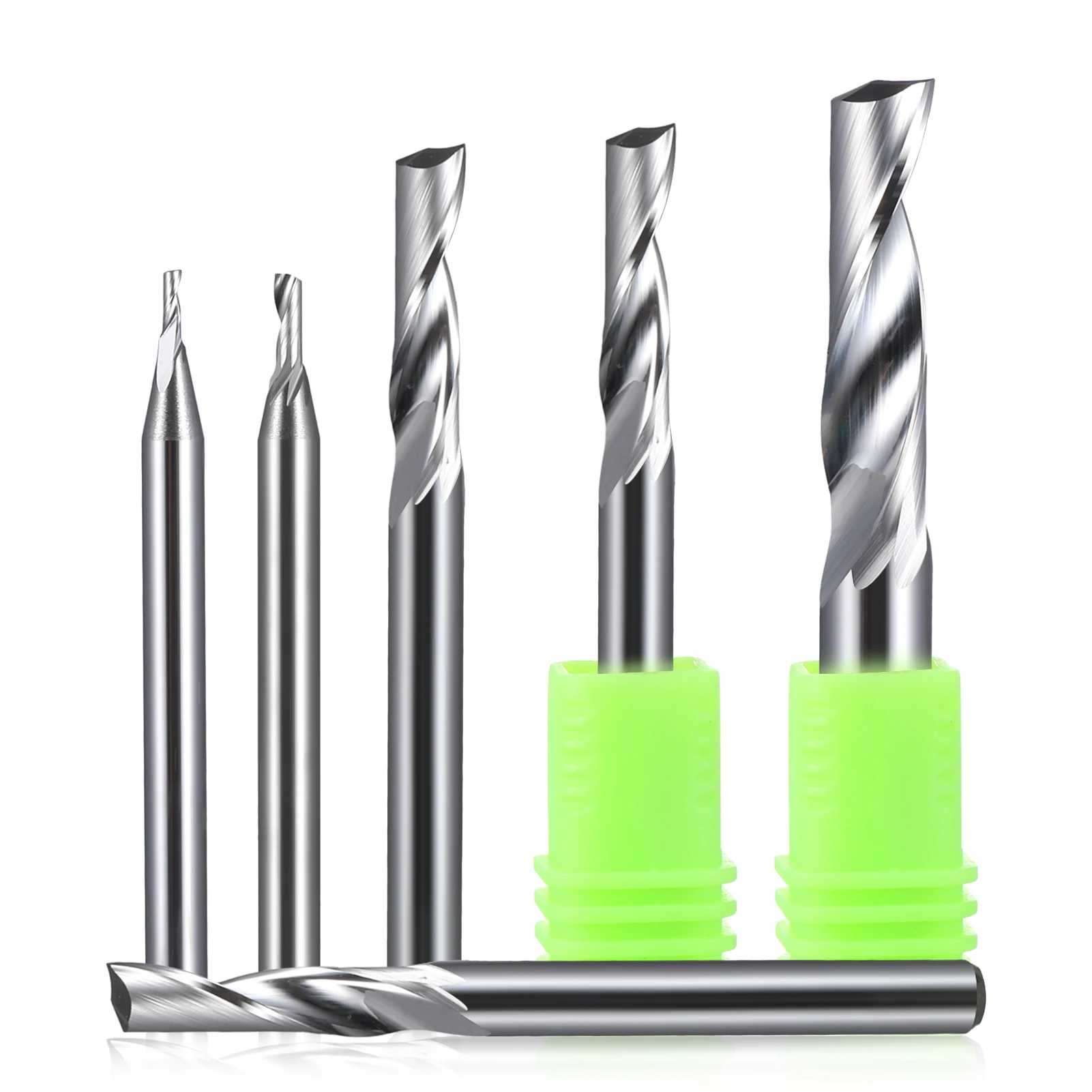 

1Pcs 3.175/4/5/6/8/10/12mm Single Flute Milling cutters for Aluminum CNC End Mill Tool, aluminum composite panels, Alu alloy