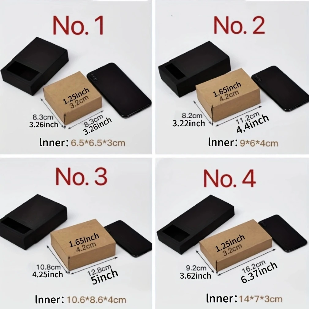 10pcs Transparent PVC Window Kraft Paper Package Boxes, Clear Dessert Drawer Box for We... - SKU PWPB1040 - UGI Packaging