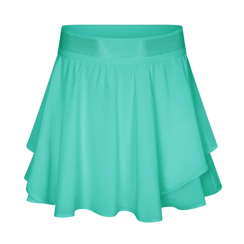 Luxtre Quick Dry Fake Two Tennis Skirts Lined with Anti Light Out Yoga Shorts for Women golf skirt