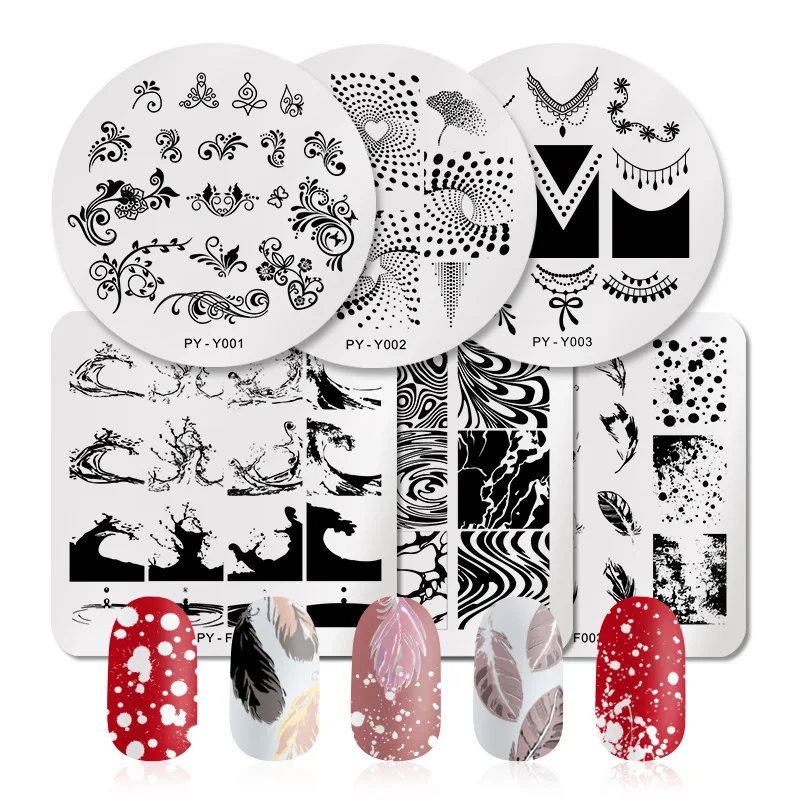 Nail Stamping Plates Stainless Steel Nail Art Image Plate Stamp Template Stencil Tools Stamping Nail Art Manicure Tool 6