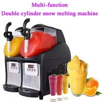 Double Tanks Slush Ice Machine Ice Cream Snow Smoothie Beverage Granita Maker Stainless Steel For Business Commercial 1