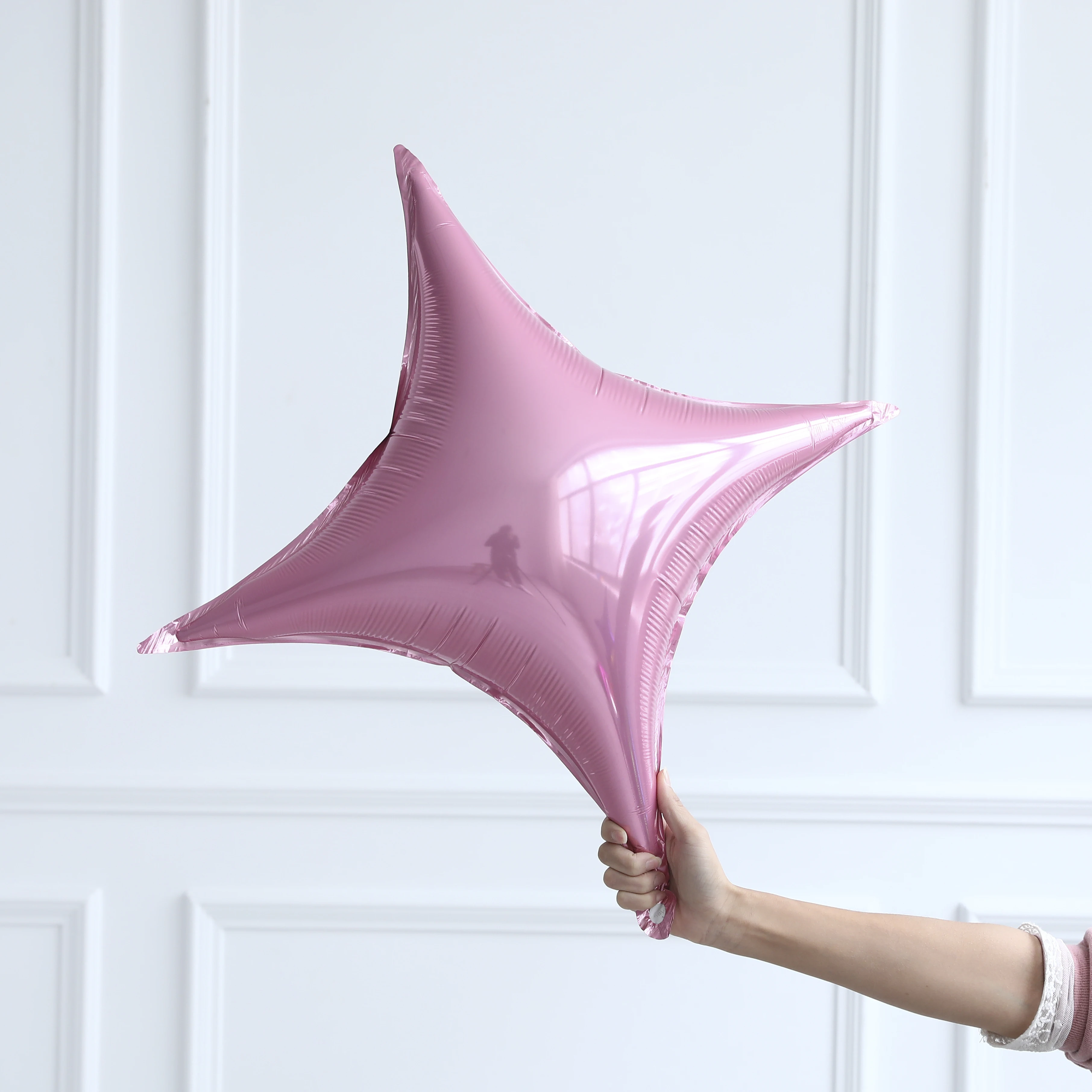 6 Stück Explosions-Stern-Folienballons, 22 Zoll Silber – Für Geburtstag, Hochzeit & Partys