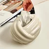Ceramic Tissue Box Paper Extractor Knot Wool Ball Winding Paper Towel Holder Desktop Storage Ceramic Ornaments Napkin Holder 2