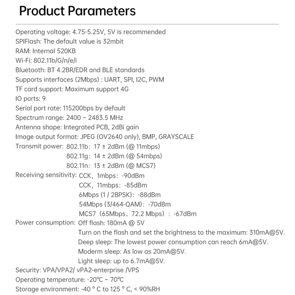 รูปสินค้า ESP32-CAM บอร์ดพัฒนา IoT พร้อมกล้อง Wi-Fi/Bluetooth