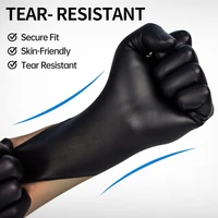 20/50/100PCS Black Nitrile Gloves Disposable Latex Free Household Gloves for Kitchen Cleaning Industrial Beauty Tattoo Gloves - Image 2