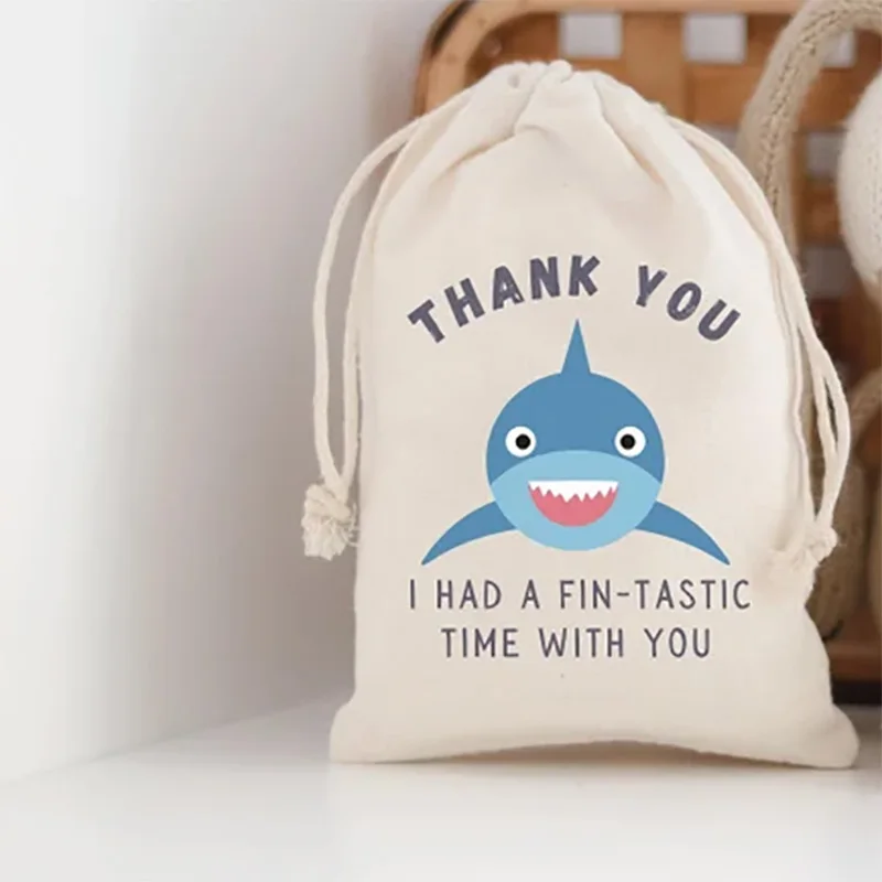 5 stücke Süßigkeiten Geschenk beutel Hai unter dem Meer Ozean Tier Themen Kind Mädchen Junge 1. erste Geburtstags feier Baby party danke gefallen