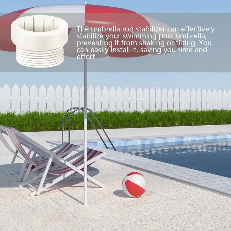 Pool Umbrella Stabilizer Adapter 4X Sturdy Umbrella Pole Stabilizers Multi-use Base Insert Anti-Skidding Hole Plugs Stand