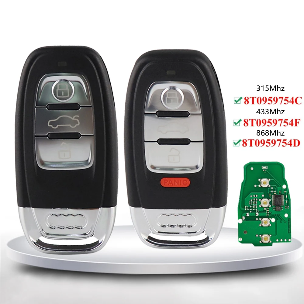 Chiave/Telecomando Per Audi Q5 A4l A4 S4 A5 S5 A6 A7 A8 Rs4 Rs5 Q8 A3 Chiave - 315/433mhz/868mhz Remota Smart Keyless Muslimah/d/j No Logo Audi - S644b40db533349278e3e95d621997bfaI