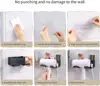 Hair Dryer Holder Hair Tool Organizer Wall Mounted Hair Dryer Hanging Rack Placement Rack Bathroom Multi-Functional Storage Rack 2