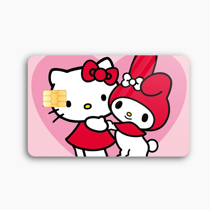 thumbnail image 1 of Pegatinas para tarjetas de crédito y débito de Hello Kittys, bricolaje, Sanrios Anime Melody, pegatinas impermeables de póquer, cinta adhesiva para chips pequeños, 1 of 4