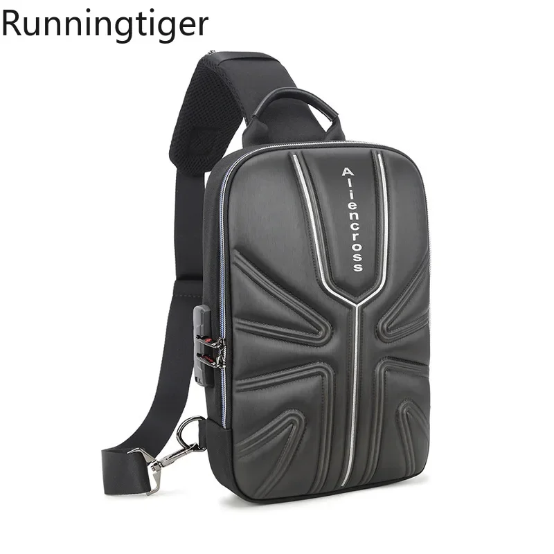 حقيبة كتف رجالية متعددة الوظائف مضادة للسرقة، بتصم...