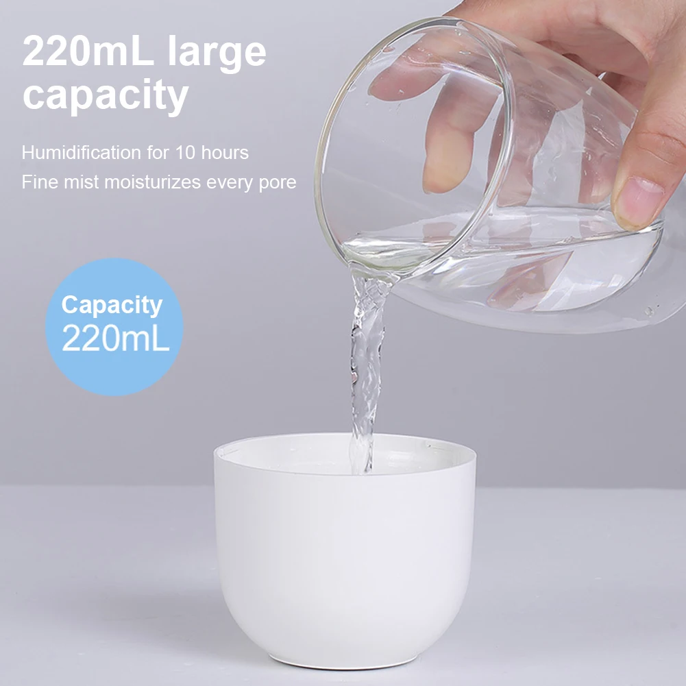 220ML Humidificador Min Air Humidifier, Ultrasonic Aromatherapy Diffuser, Cool Mist Sprayer, LED Night Lamp For Home Car