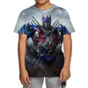 Transformers Optimus Prime Bumblebee 3D Printed Children's T-shirt, Boys' Fashion Casual Comfortable Top 2025 New Edition 4