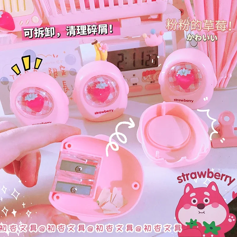 Cute Strawberry Pencil Sharpener School Supplies Kawaii stationery gifts Stationery Student Items  pencil sharpener - 4