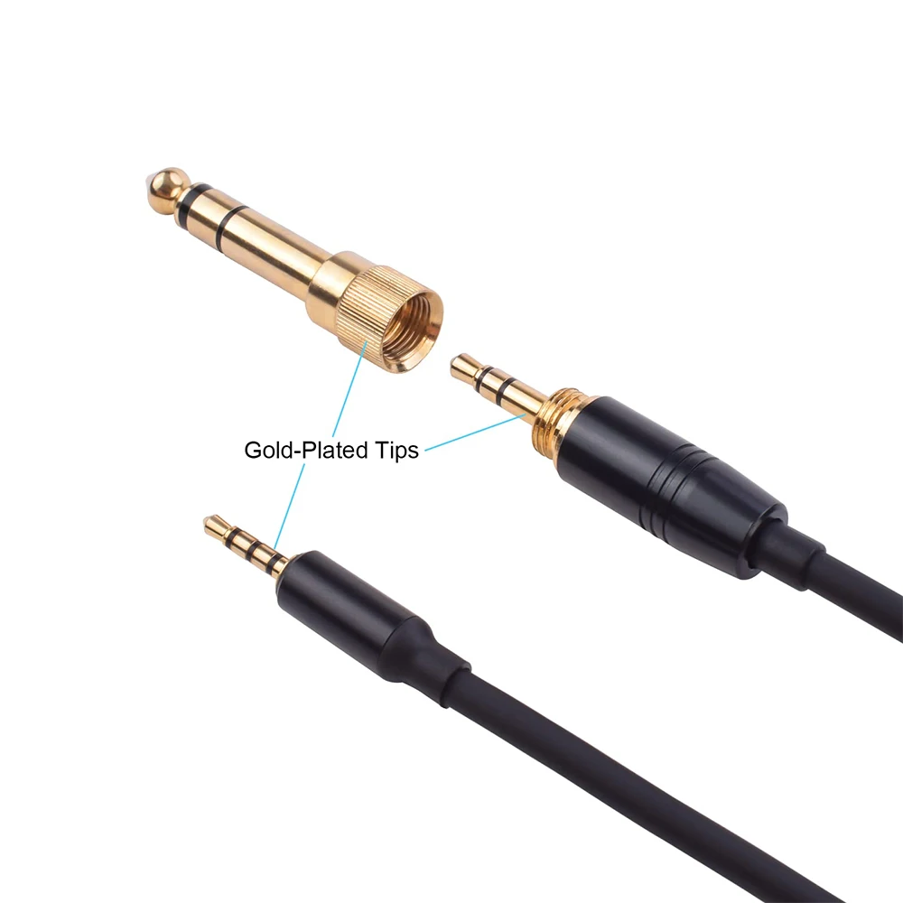 6.35mm OFC Spring Coiled Replacement Cable Extension Cord For Blue Mo-Fi Mix-Fi Sadie Ella headphones