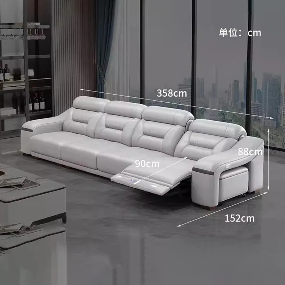 Power Reclining Leather Sofa 6