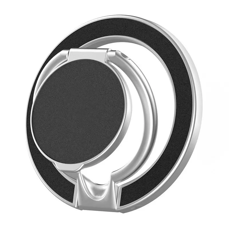 Dual-Sided Magnetic Phone Stand and Ring Holder with Kickstand Grip
