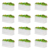 GY39 12pcs N TT  OO O Scale Model Rectangle Flowerbed Park Garden Border 2