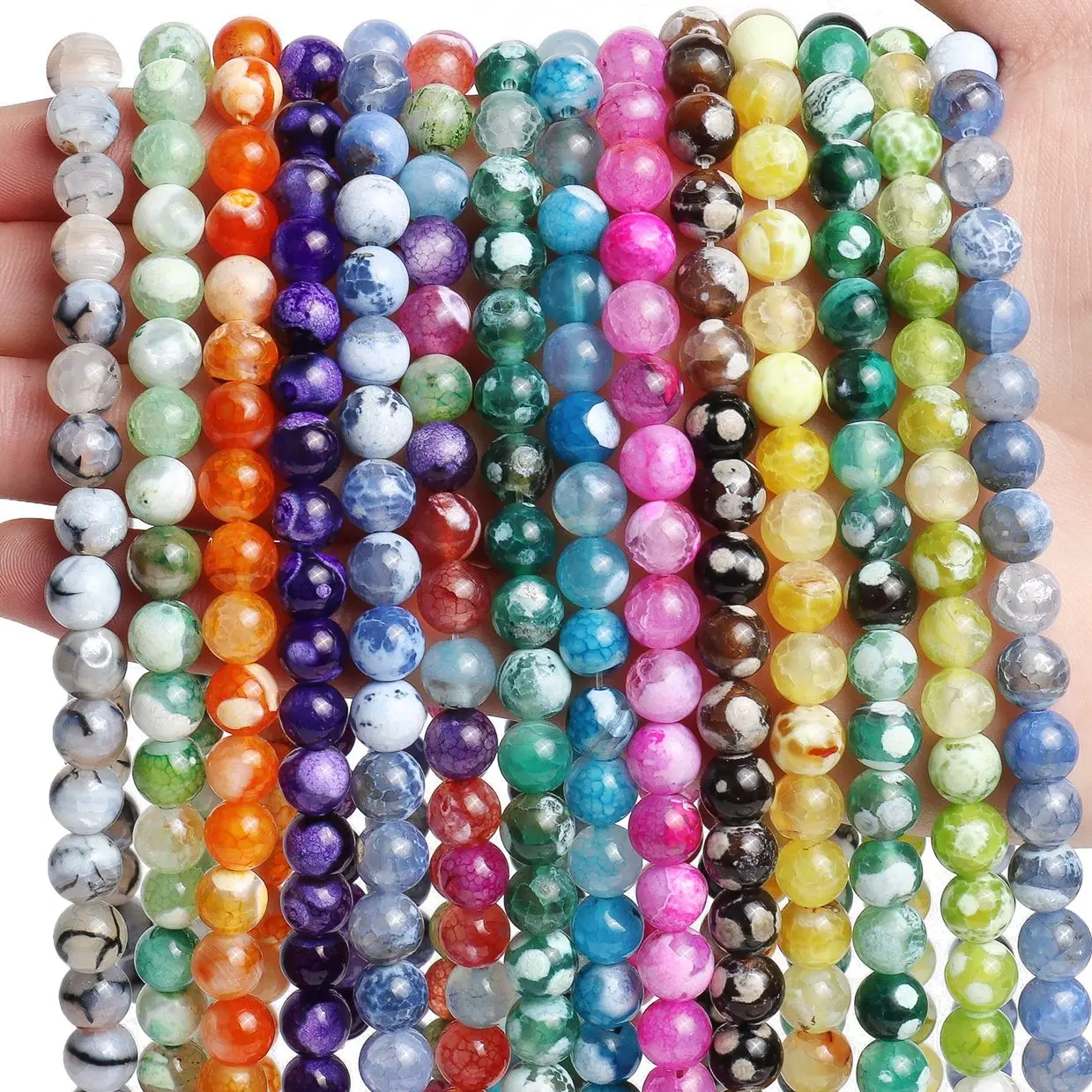 440pcs 6mm Multicolor Acrylic Round Bead Loose Spacer Cloud Beads Sets For  Jewelry Making DIY Bracelet Necklace Accessories Kits - AliExpress