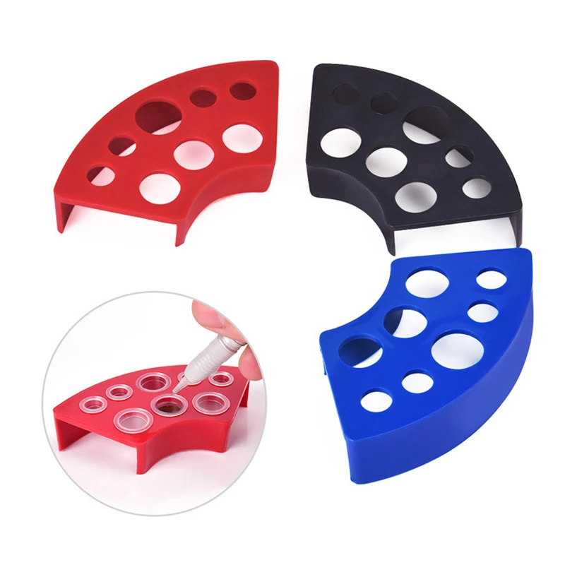 

1Pcs Tattoos Ink Cup Holder Plastic Tattoo Supplies Stand 8 Caps Holes for Professional Ink Pigment Cup Bracket Trailer Supplie