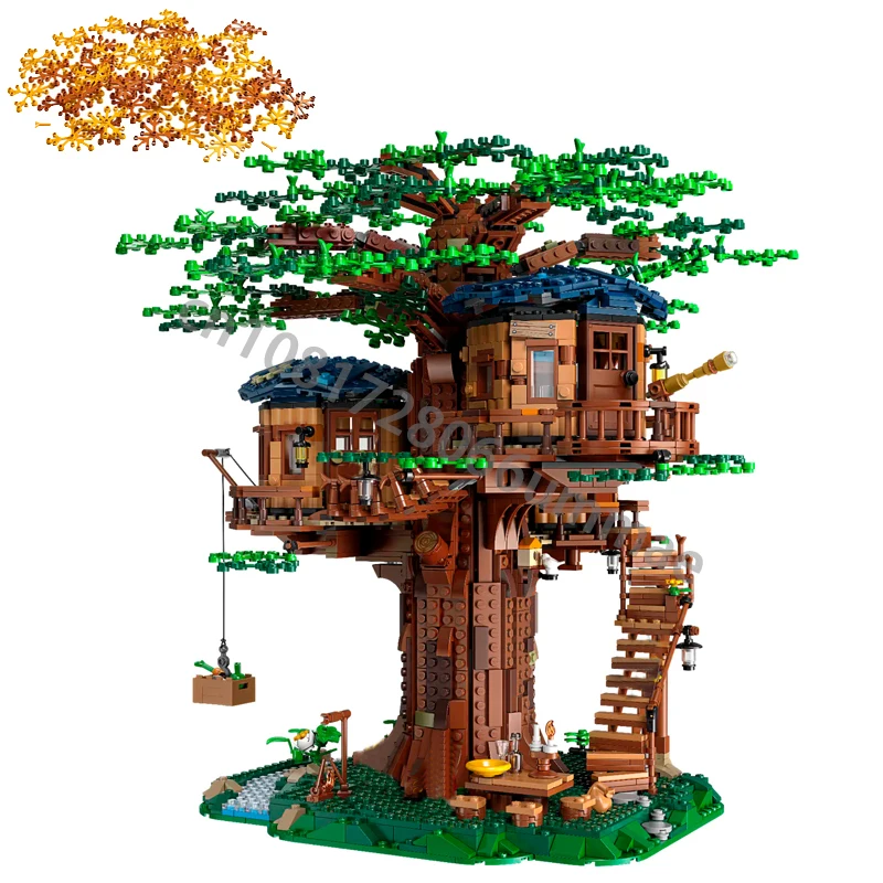 New House Tree Ideas Moc 21318 Model Building Blocks Fai Da Te Assemblare Mattoni Compatibili 33111 Giocattoli Per Ragazzi Regali Per Bambini