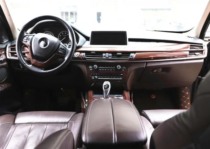 

Car Interior Modified Sequins Interior Mouldings Decorative Trim Wooden Color For B.M.W. X5 F15 F85 2013 2014 2015 20162017 2018