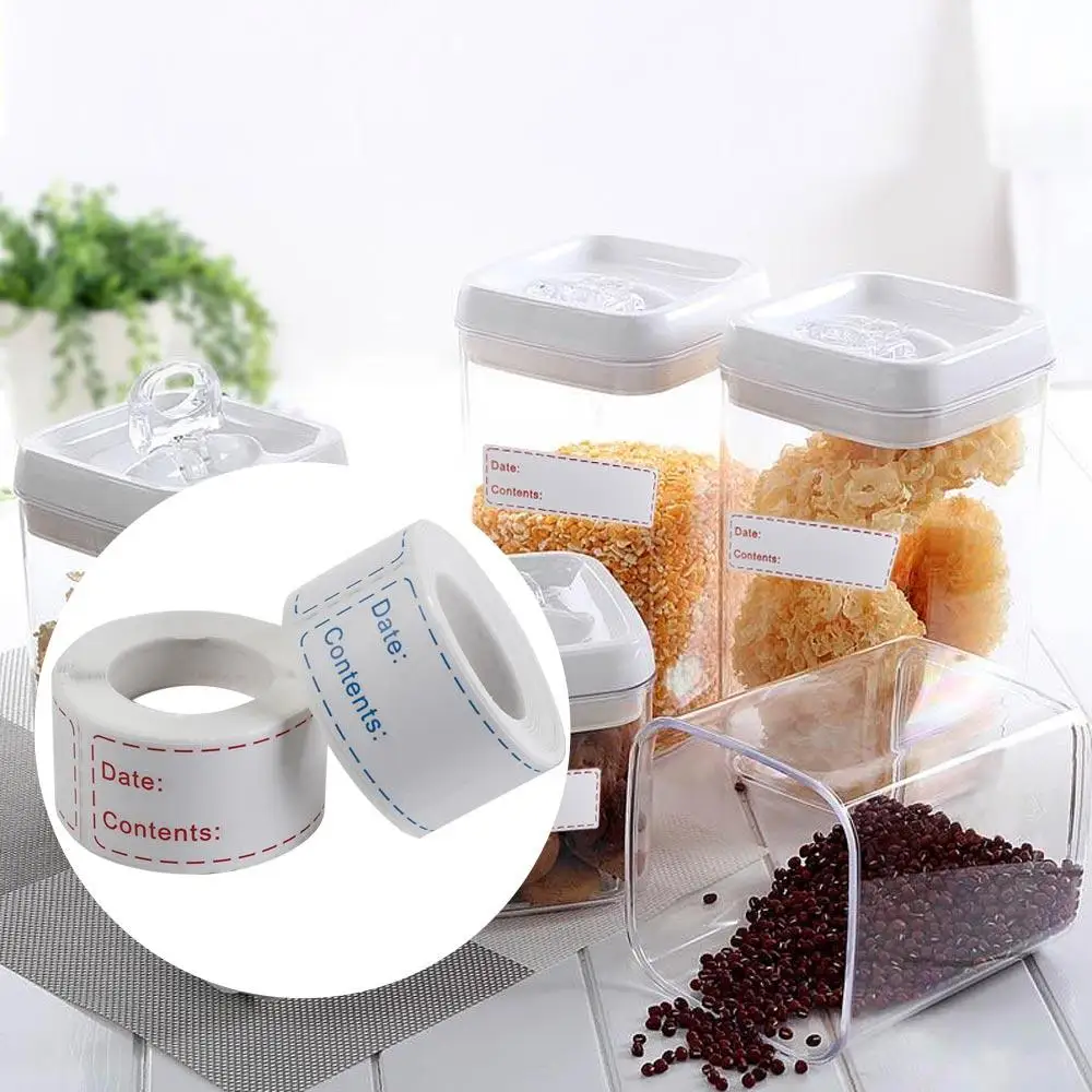 1x3 Inch Refrigerator Storage Sticker Self-adhesive Large Bottle Spice Label Jar Color Blank Label Seal Sticker Food Containers