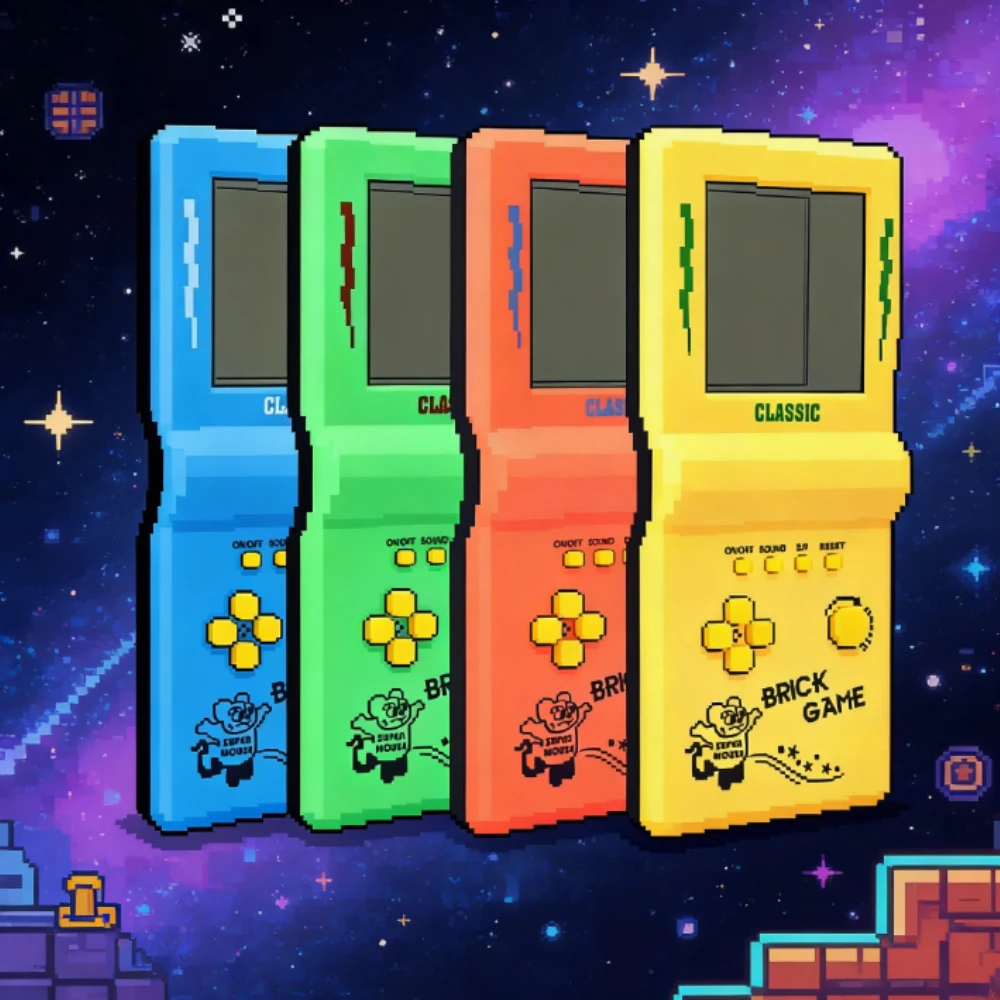 Console di gioco portatile retro con giochi puzzle integrati_voghion.com