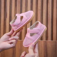 Infant Sandals Summer Baby Girls Boys Anti-collision Toddler Shoes Soft Bottom Kids Genuine Leather Shoes Children Beach Sandals 5