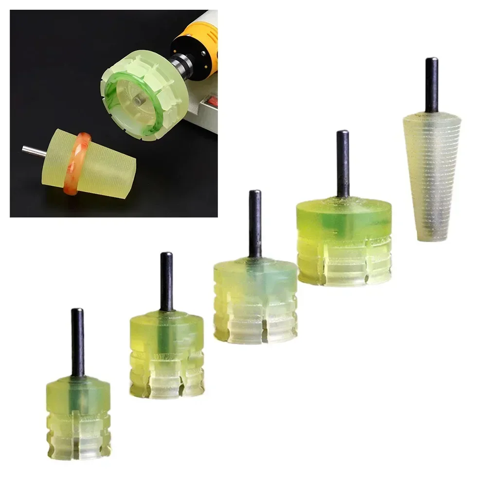 1PC Agate Jade Ring Fixed Rod Polishing Tools Grinding Conical Sleeve Fixing Process Air Tools Accessories jewelry polisher