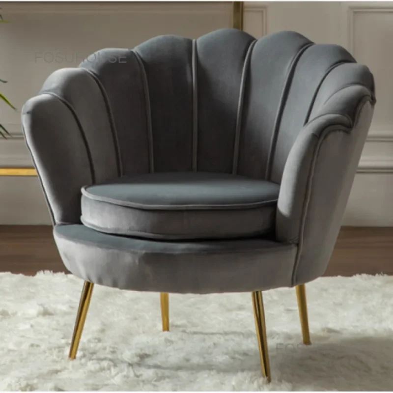 Дизайнерские фланелевые стулья в скандинавском стиле для гостиной, дивана для балкона, мебель для гостиной, Роскошное кресло для отдыха, диван для спальни