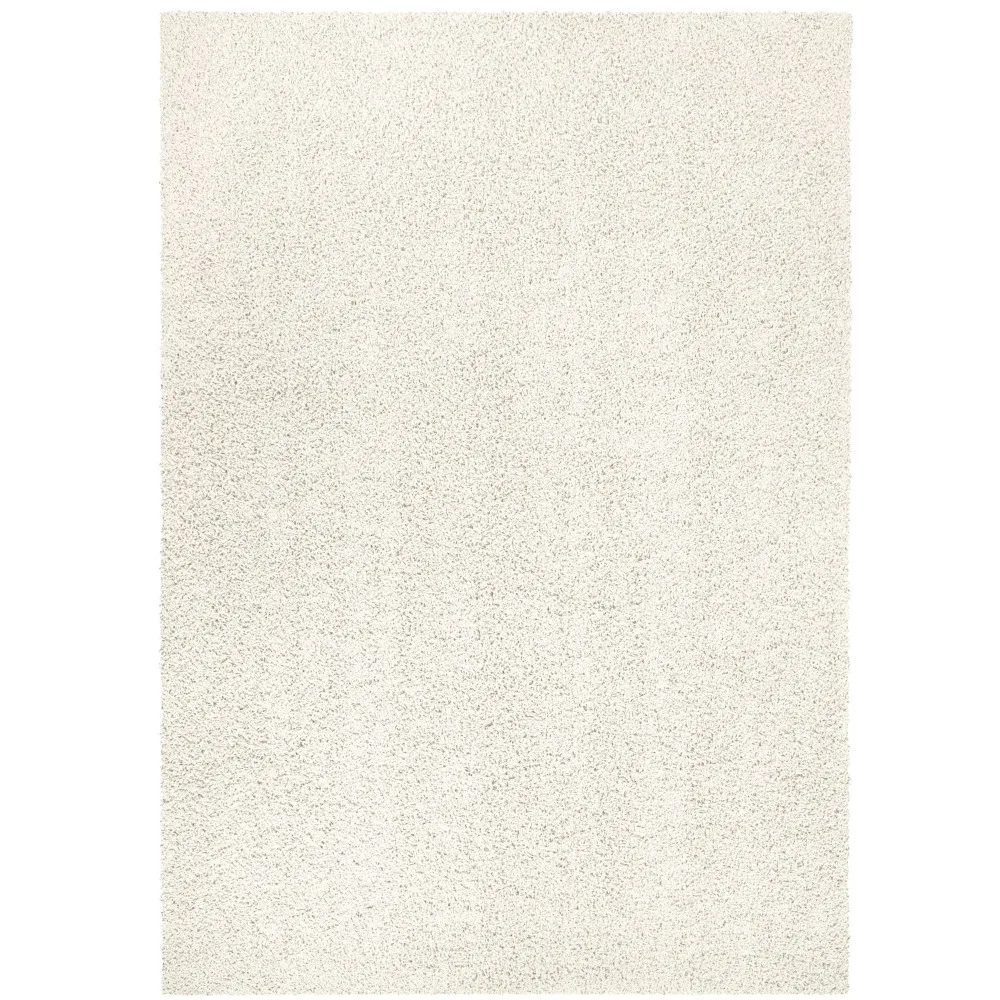 

Solid Casual Ivory Tufted Shag Indoor Area Rug, 7' x 10'