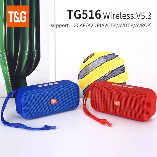 Bluetooth Speaker TG516 Portable Mini Wireless Soundbar Outdoor Indoor Subwoofer Loudspeaker Support TF Card FM Radio Waterproof