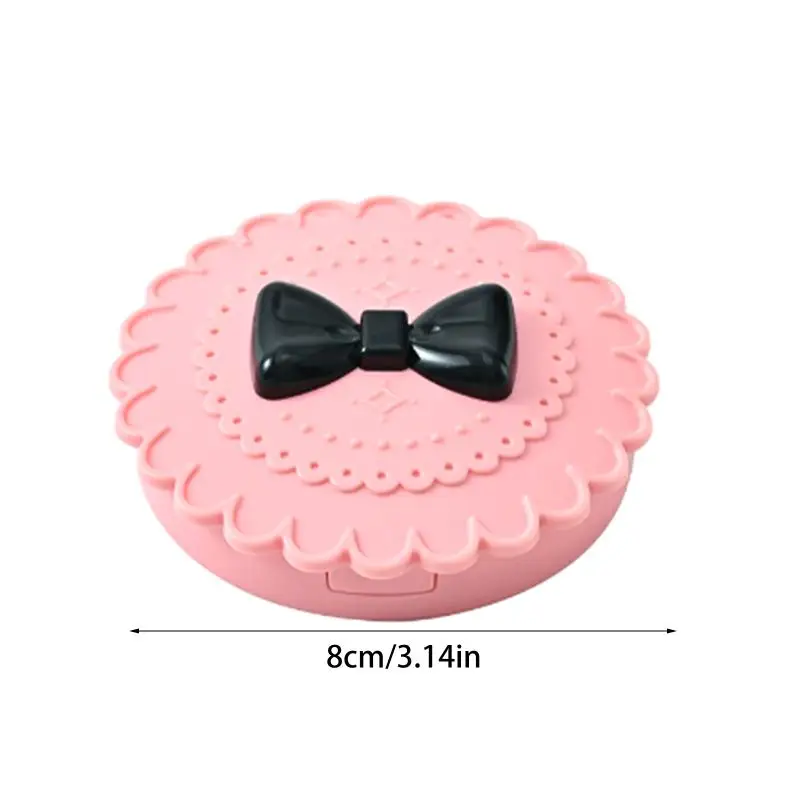 1Pcs 가짜 속눈썹 보관 상자 핑크 Bowknot 디자인 미러 디스플레이 박스 케이스 주최자 메이크업 화장품 도구 여성을위한 선물