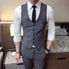 Fashion Single Breasted Suit Vests for Men Grey Black High-end Male Waistcoat Slim Fit Formal Business Casual Vest Plus Size 7XL 2