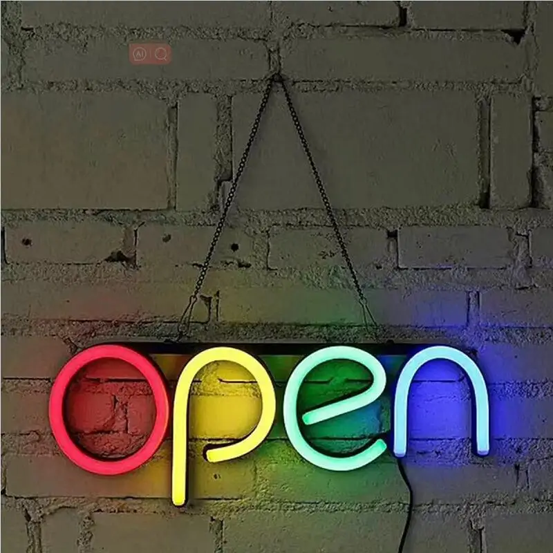 Neon Open Sign Lamp LED Neon Signs Night Light Battery/Colorful Lighted Letter Lights for Window Bar Hotel Coffee USB Powered custom led neon lights words love shape night the neon lights sign lamp battery usb double powered nightlight for indoor