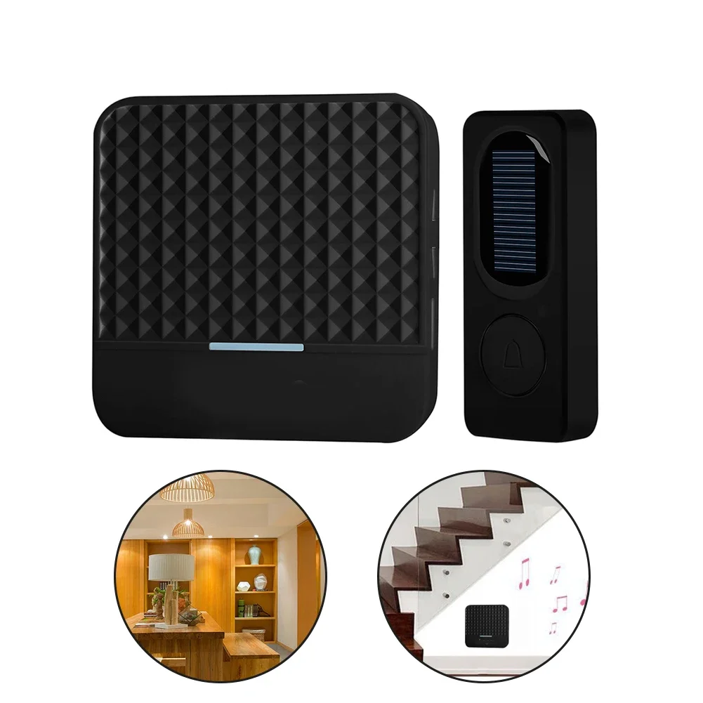 Solar Music Doorbell Solar Powered Wireless Smart Doorbell Long Distance Villa Music Home Improvement Hardware