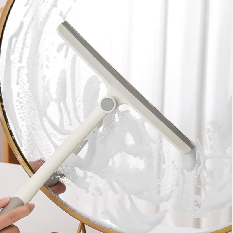 360 Degree Rotatable Shower Squeegee Glass Wiper Scraper Squeegee Cleaner With Silicone Holder Bathroom Mirror Scraper Cleaning 3