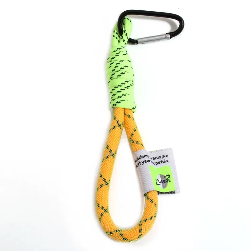 Key Rings Creative Iridescent Braid Rope Keychain Carabiner Key Ring For Backpack Pendant Accessorie Hanging Cord Jewelry