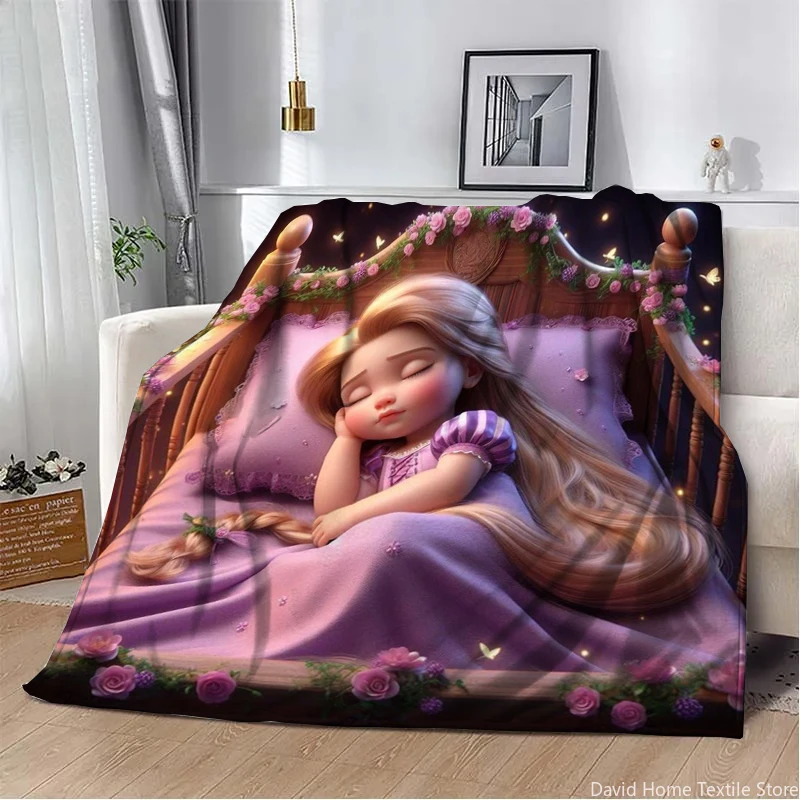 Tangled Rapunzel Priness Flannel Thin Blanket.King Size Four Season Blanket.for Sofa,Bed,Living Room,Travel Picnic Blankets Gift 2