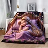 Tangled Rapunzel Priness Flannel Thin Blanket.King Size Four Season Blanket.for Sofa,Bed,Living Room,Travel Picnic Blankets Gift 2