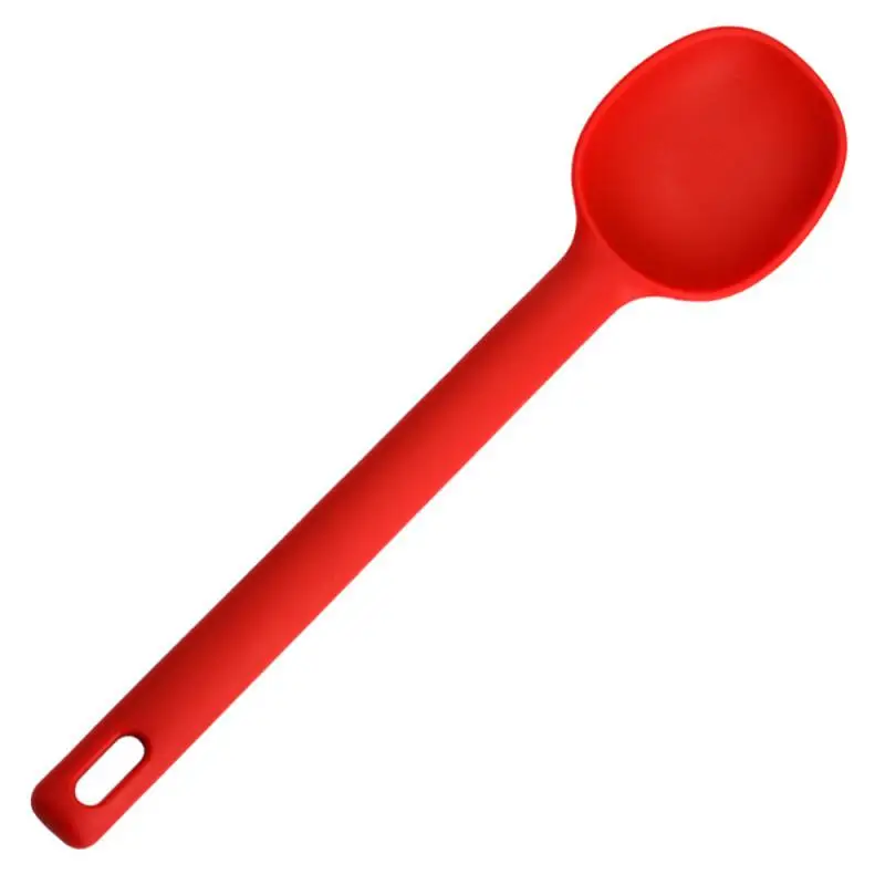 Long Handle Silicone Spoon Convenient Storage Cooking Tools Does Not Hurt The Pot Houseware Mixing silicone spoon