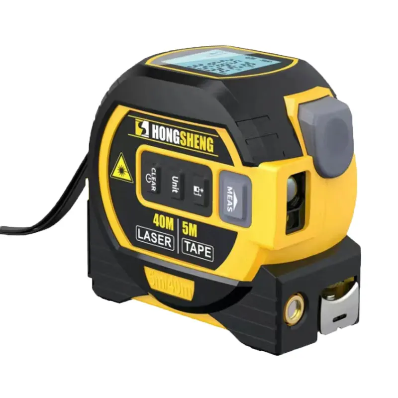 

Digital Laser Tape Laser Distance 3-in-1 Measure 131 FT/40M Measure16 FT/5M Yellow Metal Tape Measure